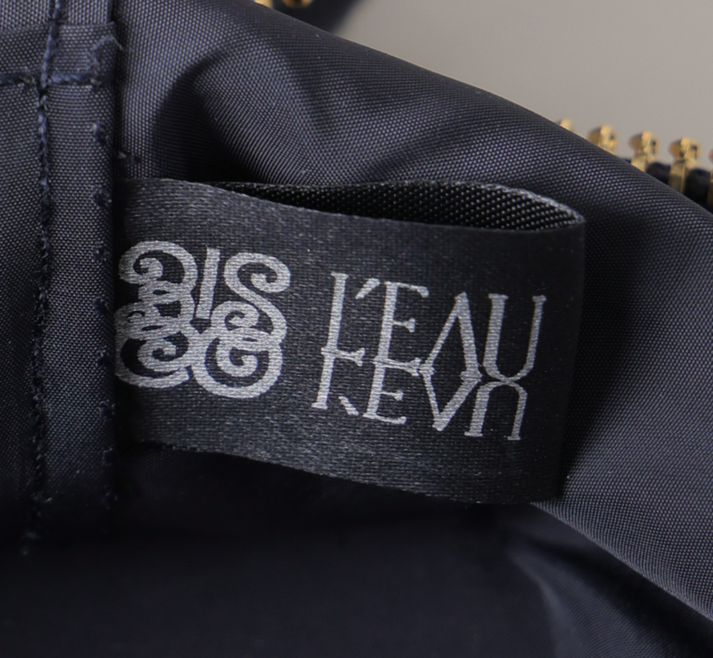 予約販売【新作】BISOU×L'EAU マルチポーチ / デニム / L mini（ネイビー・ライトブルー） - yUKI TAKESHIMA